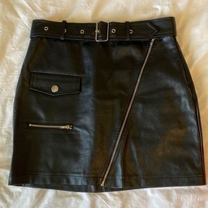 Faux Leather Mini Skirt